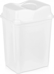 Plastična kanta za otpad s preklopnim poklopcem 28 l bijela