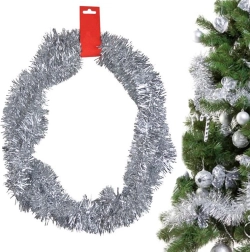 Božićna srebrna lametasta girlanda 2 m