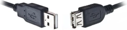 Produžni kabel USB 2.0 AM–AF 3 m crni