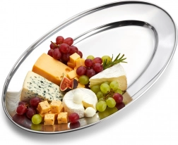 Ovalni pladanj od nehrđajućeg čelika 34 × 21,5 cm