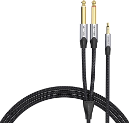 Audio kabel mini jack 3,5 mm na 2x jack 6,35 mm muški od Ventiona, 8 m