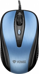 Optički USB miš Yenkee s 4 tipke, simetričan, plav