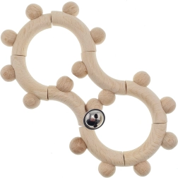 Drveno zvečkalo s zvončićem