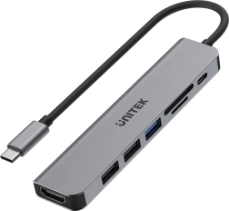 USB-C hub 7 u 1 aluminijski s PD 100 W, 5 Gbps i HDMI 4K