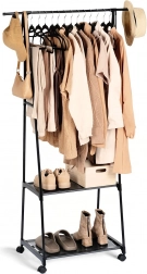 Metalni samostojeći vješalica za odjeću na kotačićima 88 × 44 × 160 cm