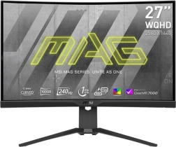 Monitor 27″ MAG 275CQRXF QHD zakrivljeni 240 Hz crni
