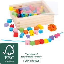 Drvene perlice za nizanje Small Foot