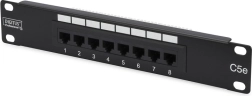 Patch panel 10" 8 portova kat. 5e U/UTP 1U crni DIGITUS