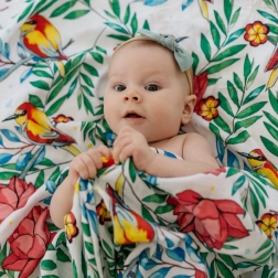 Bambusova muslin dekica Blooming Day 120x120 cm