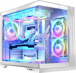 Računalno kućište VOLCANO Panorama Apex ARGB, 7× ARGB ventilatora, bijelo