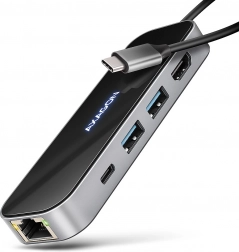 Višeportni USB-C hub 6-u-1 s HDMI 4K/60 Hz, GLAN i PD 100 W