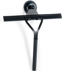 Crna strugalica za staklo s kukom na usisnu čašicu