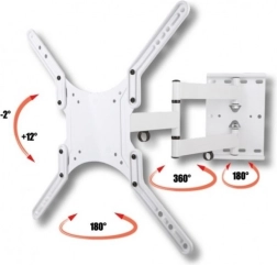 Podesivi bijeli zidni nosač za LCD/LED 23 do 55 inča
