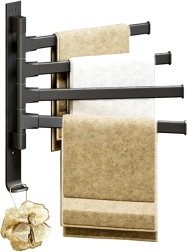 DA261 DRŽAČ RUČNIKA S POKRETNIM RUKAMA CRNI