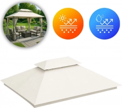 Zamjenski krov za vrtni paviljon 3x4 m vodootporan s ventilacijskim otvorom MultiGarden