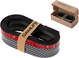 Univerzalni gumeni spojler za branik s karbonskim uzorkom 2,5 m – crna