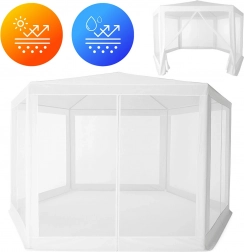 Vrtni paviljonski šator 2x2x2 m s mrežom protiv komaraca Bijeli MultiGarden