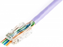 Prolazni RJ45 (8P8C) konektor Cat.5e, neoklopljen, AWG 26–24, pakiranje 100 kom