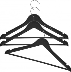 crna rotirajuća vješalica za odjeću, set 3 kom, 42,5 × 24 cm
