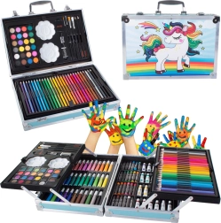 Kreativni set u kuferu 145 kom plava