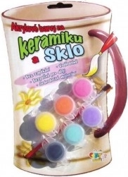 Akrilne boje za keramiku, staklo i kamenje - set 6 kom