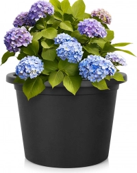 Plastična vrtna posuda crna okrugla 39 cm