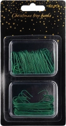 Zeleni kukice za božićne ukrase 3,5 i 6 cm, 150 kom