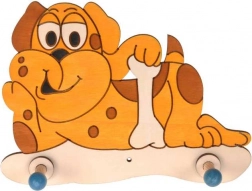 Drveni vješalica Psić za djecu