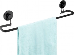 Metalni crni držač za ručnike s vakuumskim prihvatima 60 cm