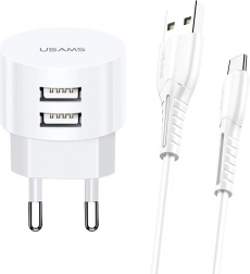 Punjač USAMS T20 s 2xUSB i microUSB