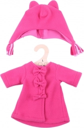 Ružičasti kaputić s kapicom za lutku 38 cm BIGJIGS TOYS