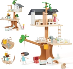 Classic World drvena kućica na drvetu za lutke, 31 kom