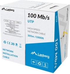 LAN kabel UTP 100 Mb/s 305 m CCA žuti