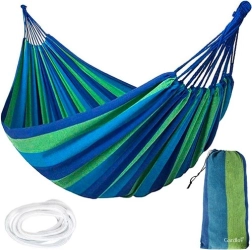 Vrtna dvostruka viseća mreža bez letvica 240 × 150 cm, nosivost 150 kg