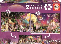 Puzzle Panorama Vilinski svijet 2x100 dijelova