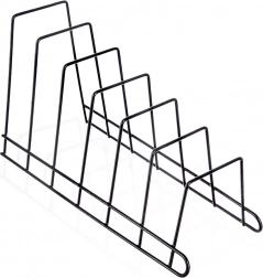 Metalni stalak za poklopce i tanjure, crni, 34,5 × 14 × 19 cm