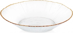 Staklena zdjelica za salatu sa zlatnim rubom 20,5 cm, 500 ml
