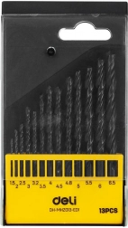 Komplet svrdala HSS DELI TOOLS 13 kom (1,5–6,5 mm)