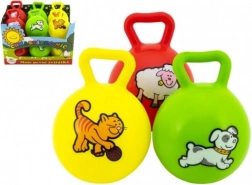 loptica s drškom i zvečkom moja prva životinjica, 10 cm