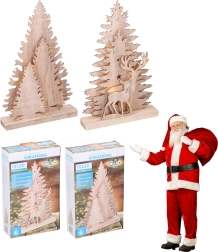 Božićno drvce 25 cm s 10 LED svjetlima GRUNDIG