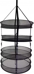 Viseća mrežasta sušilica za gljive, bilje i voće, 4 razine, 60 cm
