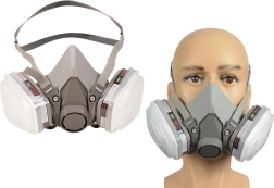 Polumaska protiv prašine s lakirničkom zaštitom i dvama ugljičnim filtrima