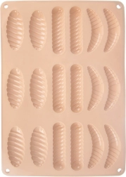 Silikonski kalup za kekse i praline 33 × 24,5 × 1 cm, bež