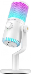 gaming mikrofon maono dm30 rgb – bijeli usb mikrofon s rgb pozadinskim osvjetljenjem