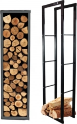 Čelični stalak za ogrjevno drvo 150 cm – moderan uski regál s velikim kapacitetom