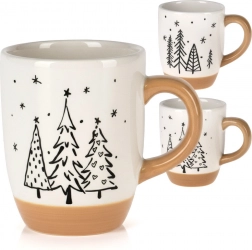 Keramička božićna šalica sa stabalcima 330 ml