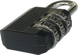 Kodirana lokot-brava za prtljagu, 3-znamenkasta, crna