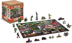 drvene obostrane puzzle cvjećarnica 2u1, 400 dijelova – WOODEN CITY