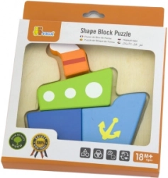 Viga prve drvene mini slagalice – brod