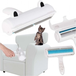 Uklanjač životinjske dlake s odjeće i presvlaka, bijeli/plavi, višekratni valjak